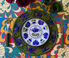 Cabana 'Blossom' dessert plate, blue Multicolor CABA23BLO170MUL