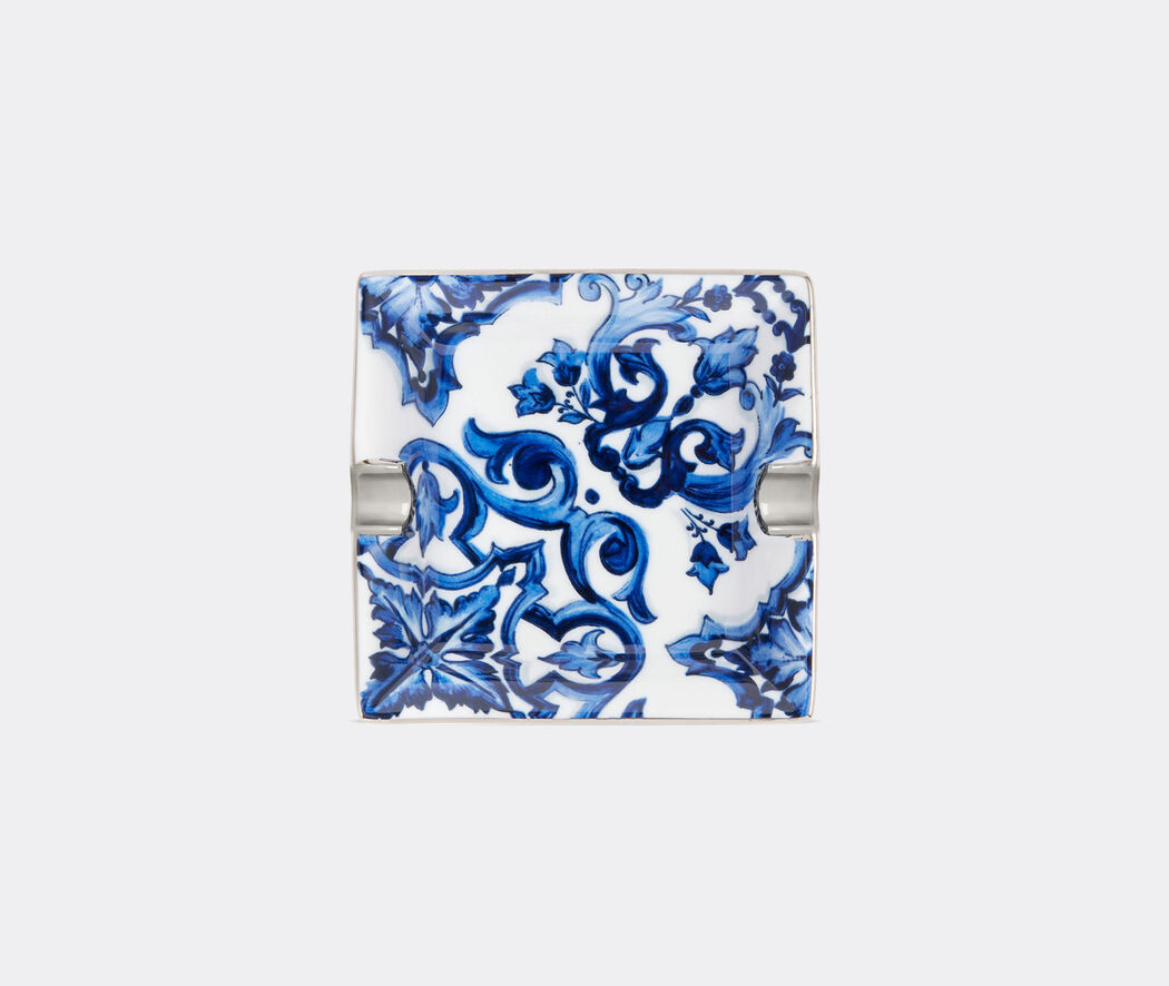 Blu Mediterraneo' ashtray, square, small by Dolce&Gabbana Casa, Entertaining