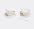 Seletti 'Meltdown' teacup, saucer and teaspoon, set of two white SELE24TEA344MUL