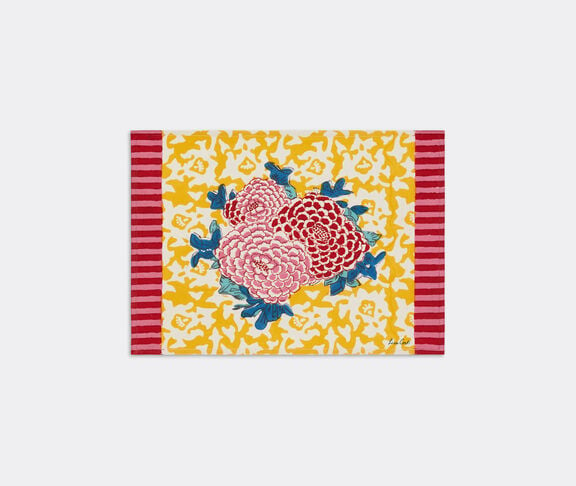 Lisa Corti 'Arabesque Corolla' placemats, set of four, red and yellow undefined ${masterID} 2