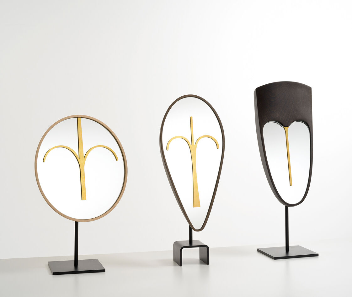 Shop Colé Mirrors And Clocks Wengé In Wengé, Black