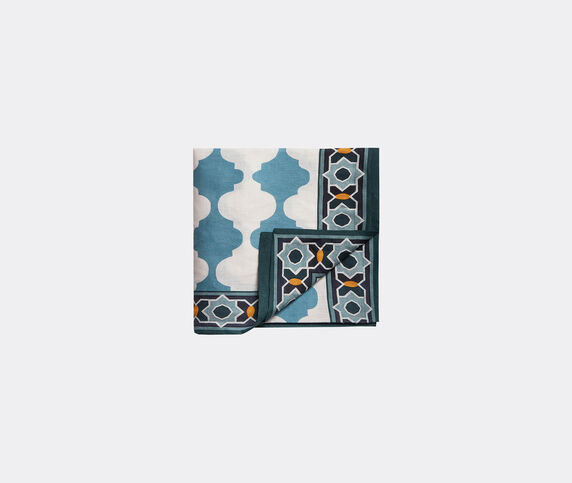 La DoubleJ 'Plaza' linen tablecloth, medium, blue multicolor LADJ24PLA434MUL