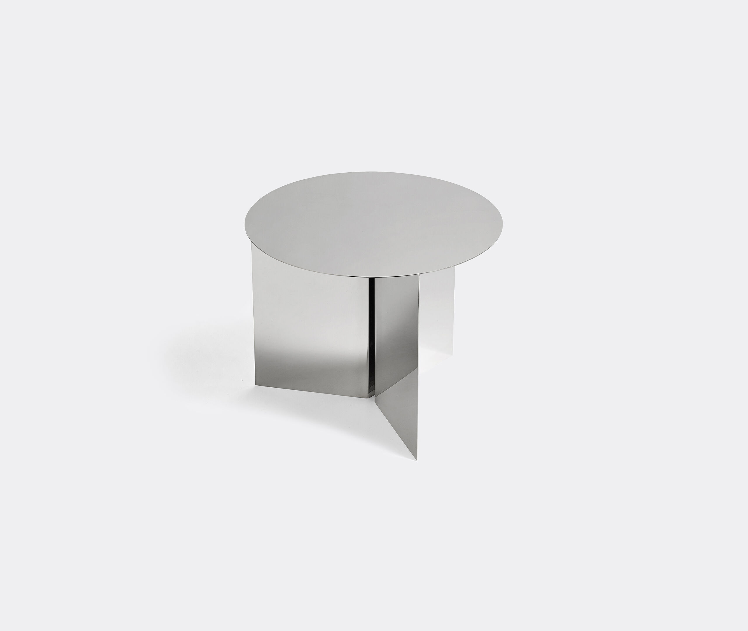 HAY Slit round table - Silver