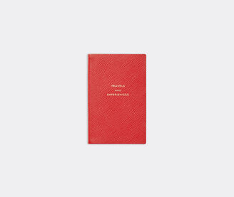 Smythson Panama Travel & Experiences Leather Notebook in Scarlet Red