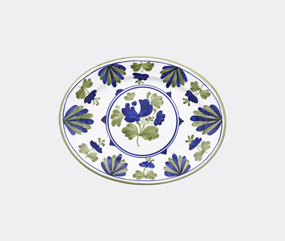 Cabana 'Blossom' oval serving plate, blue Multicolor CABA23BLO194MUL