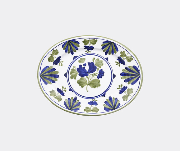 Cabana 'Blossom' oval serving plate, blue undefined ${masterID} 2