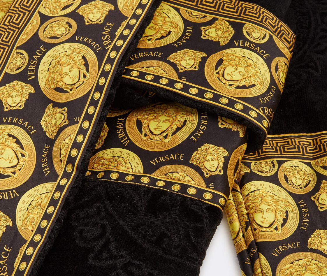 Shop Versace Bath Linens Black Xxl