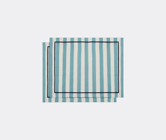 La DoubleJ 'Riviera Celeste' placemat, set of two, multicolor light blue LADJ24RIV373MUL