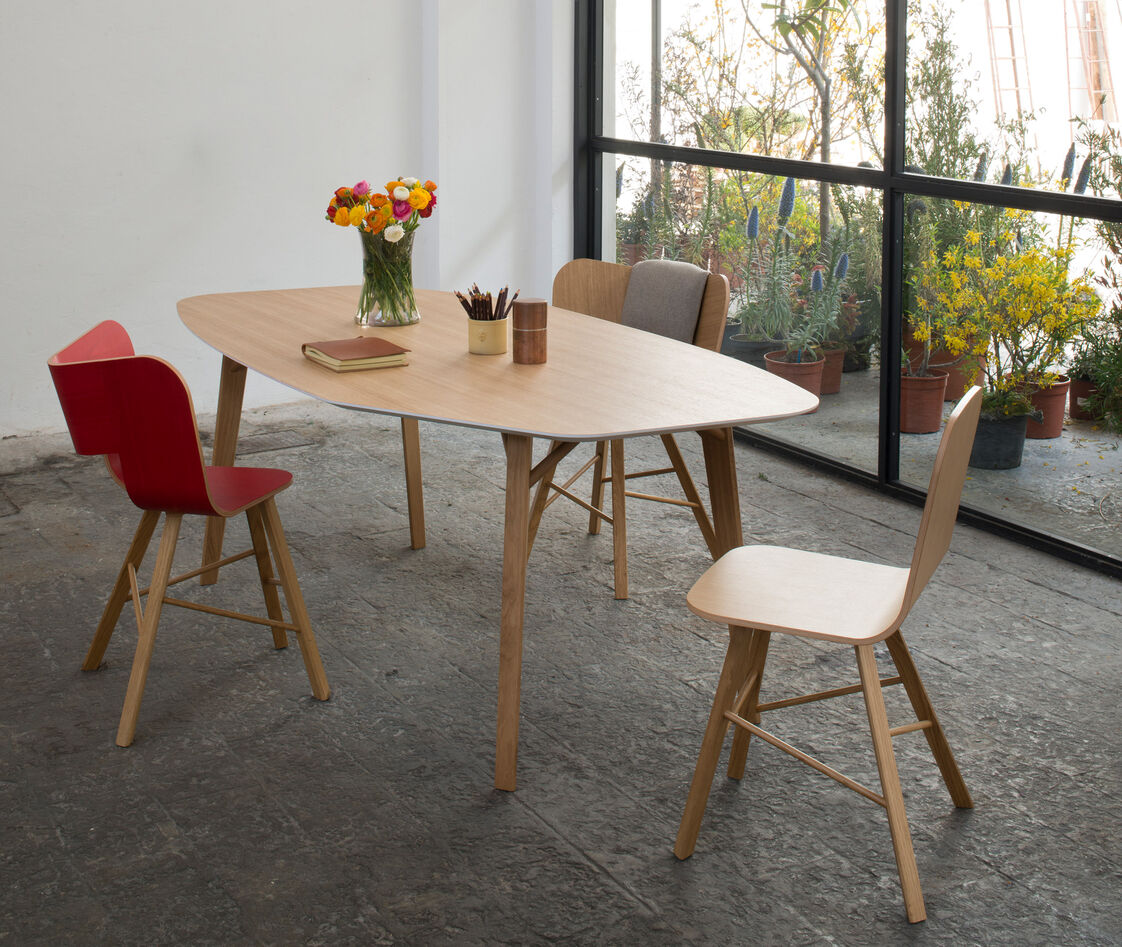 Shop Colé Seating Red In Red, Natural Oak