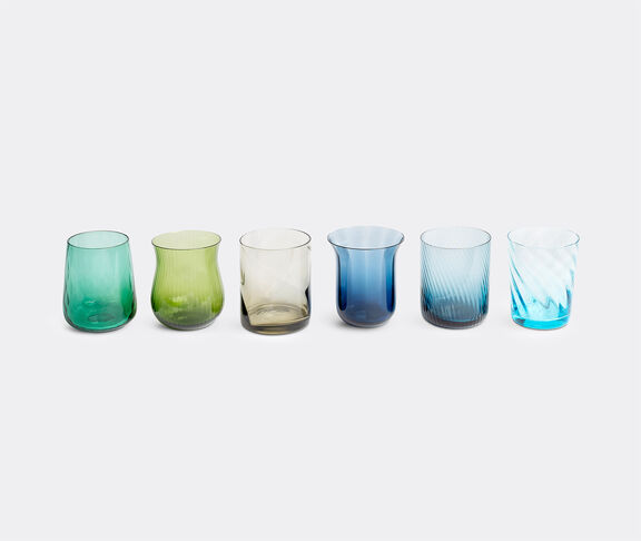 Bitossi Home Assorted Tumblers, set of six, blue and green undefined ${masterID}