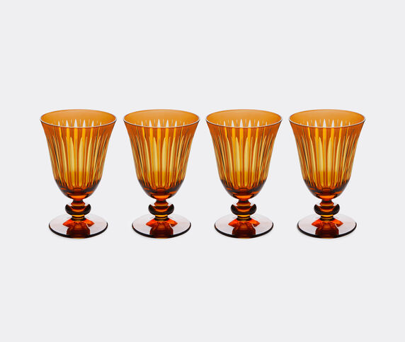 L'Objet 'Prism' wine glass, set of four, amber Amber LOBJ24PRI068AMB