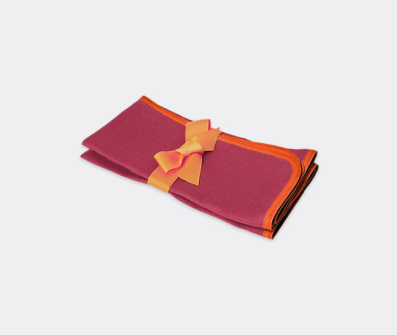 La DoubleJ 'Rainbow Raspberry' large napkin, set of two undefined ${masterID} 2