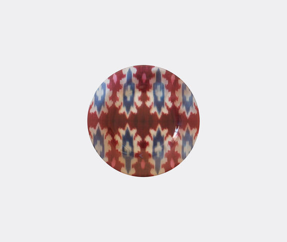 Les-Ottomans 'Ikat' glass plate, red, white and blue undefined ${masterID} 2