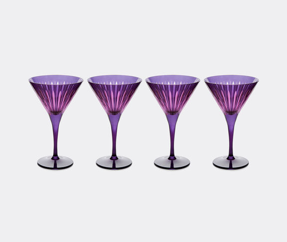 L'Objet 'Prism' martini glass, set of four, purple undefined ${masterID} 2