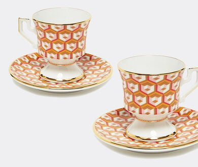 Cubi Oro' espresso cup and saucer, set of two by La DoubleJ, Tea And  Coffee