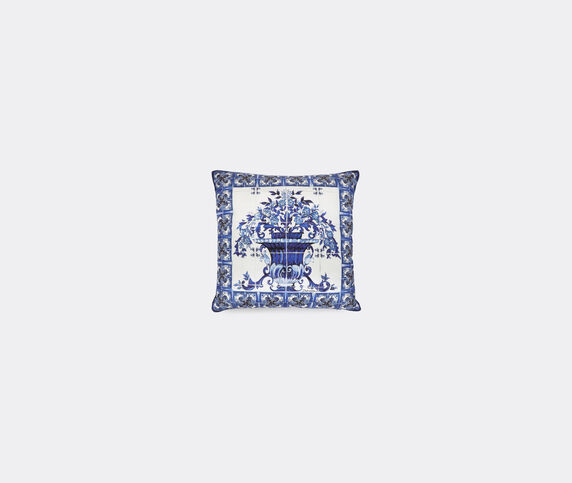 Dolce&Gabbana Casa 'Blu Mediterraneo' silk twill cushion, small blue DGCA22SIL094MUL