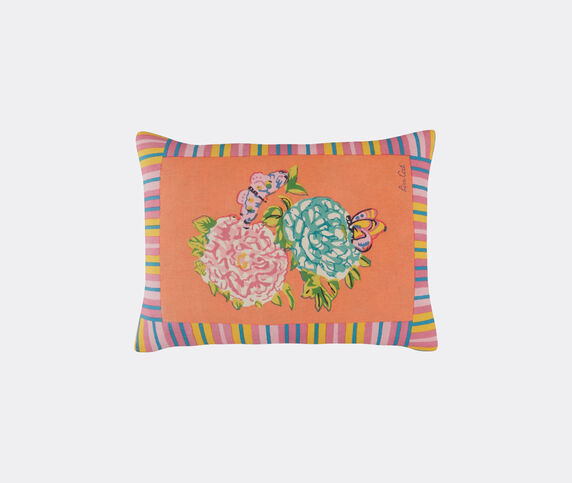 Lisa Corti 'Kandem Queen' rectangular cushion, peach multicolor pink LICO24CUS357ORA