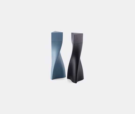 Zaha Hadid Design 'Duo' salt and pepper set, black and slate blue undefined ${masterID} 2