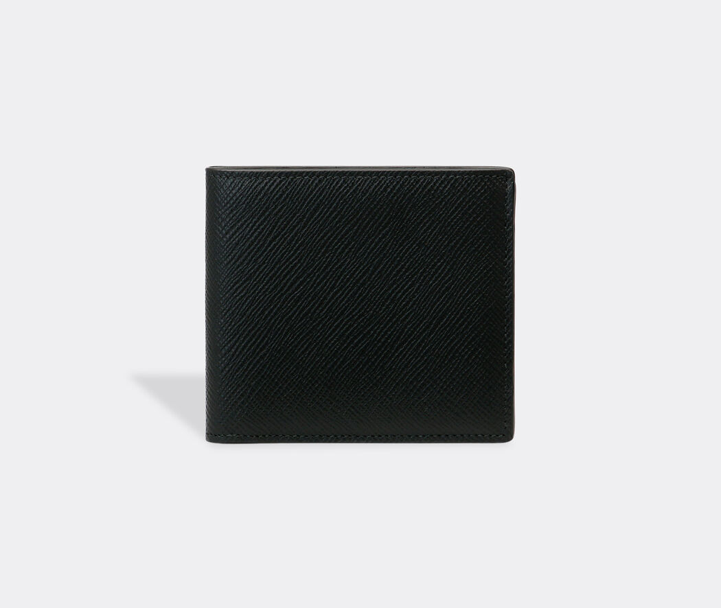 Smythson 6 Card Slot Wallet in Panama Black