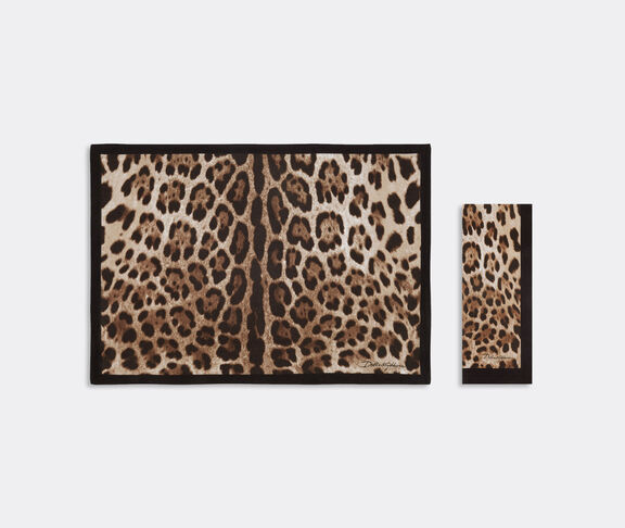 Dolce&Gabbana Casa 'Leopardo' linen placemat and napkin set undefined ${masterID} 2