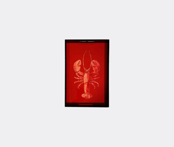 Les-Ottomans 'Lobster' lacquered tray, red Multicolor OTTO24LOB792MUL