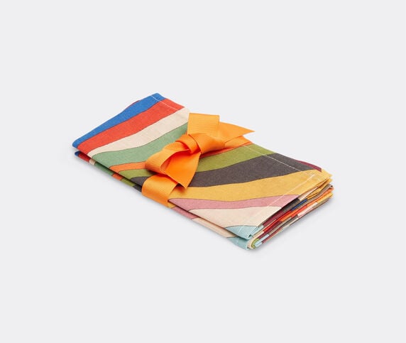 La DoubleJ 'Rainbow Rays' large napkin, set of two multicolor LADJ23LAR581MUL