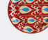 Les-Ottomans Hand painted iron tray, blue and red Multicolor OTTO22HAN059MUL