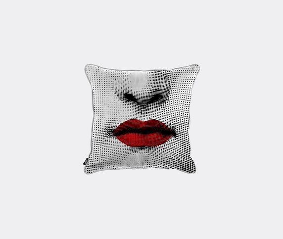 Fornasetti 'Kiss' cushion, black, red and white multicolor FORN24CUS383MUL