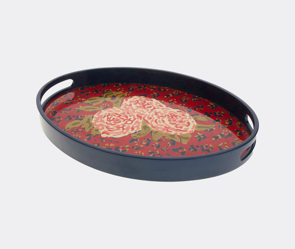 Lisa Corti 'Leopard Flower' tray, red multicolor undefined ${masterID} 2