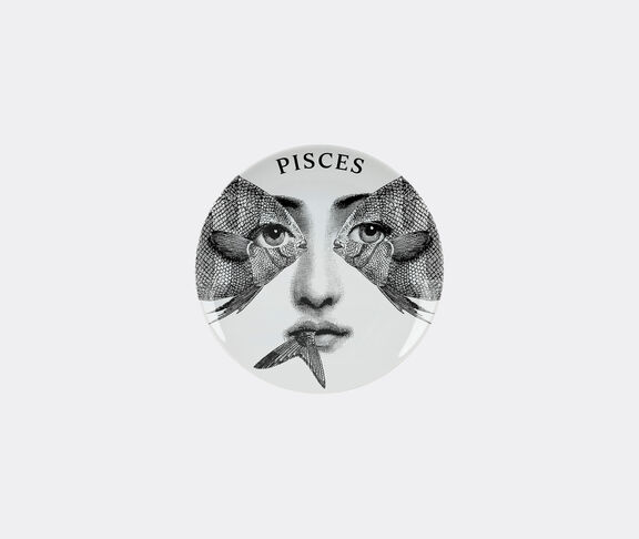 Fornasetti Zodiac - Wall Plate Tema E Variazioni N.359 Black/White - Pisces undefined ${masterID} 2