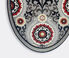 Les-Ottomans Hand painted iron tray, grey and red Multicolor OTTO22HAN066MUL