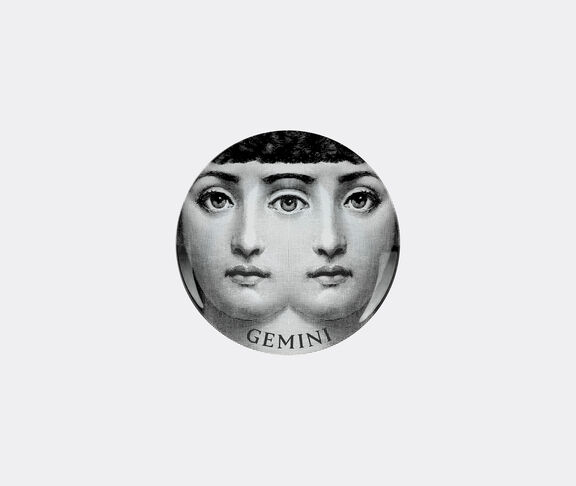 Fornasetti Zodiac - Wall Plate Tema E Variazioni N.350 Black/White - Gemini undefined ${masterID} 2