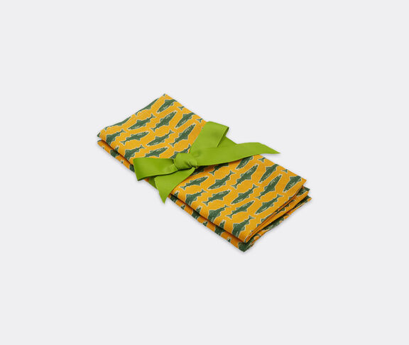 La DoubleJ 'Como Fish' large napkin, set of two, yellow undefined ${masterID} 2