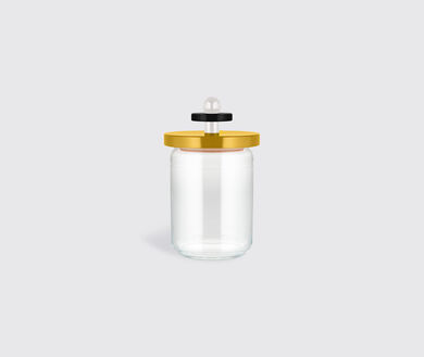 Alessi Ettore Sottsass Glass Container With Wood Lid