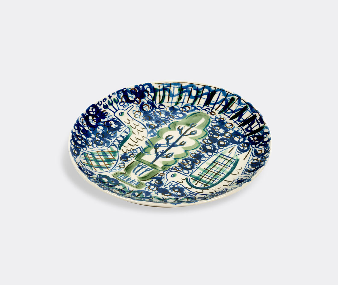Serax Japanese Kimonos Round Stoneware Plate 34.5cm In Multicolor
