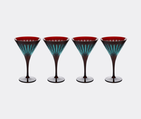 L'Objet 'Prism' martini glass, set of four, bordeaux BORDEAUX LOBJ24PRI198RED